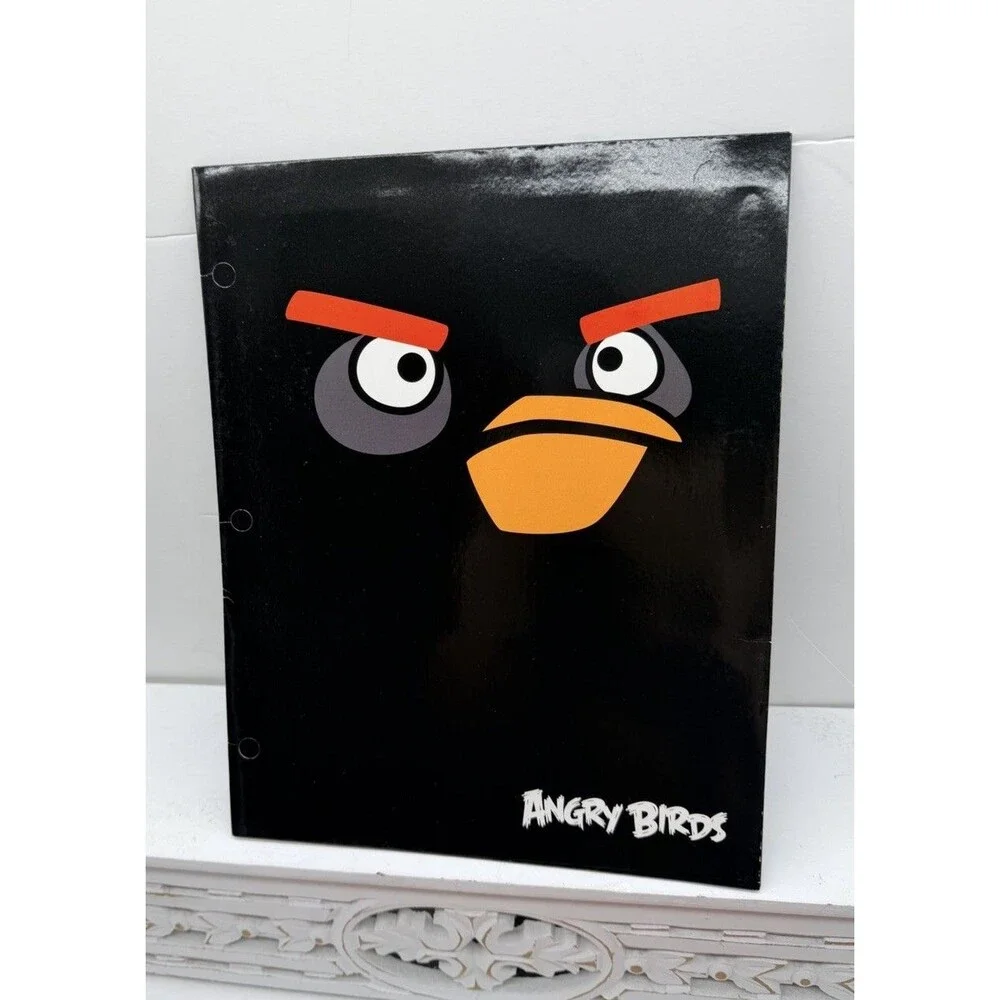 Lot Of 3 Mead Angry Birds Space 3 Ring Pocket Folders 12”x 9 3/8